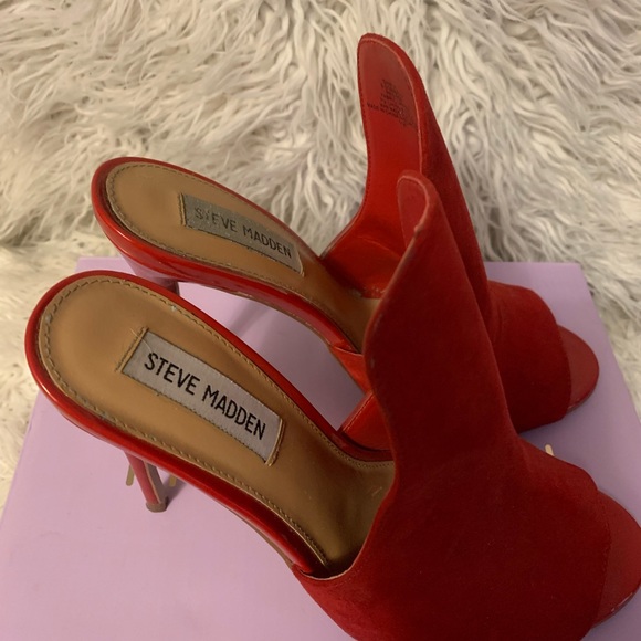 Steve Madden Red Heels size 39 US 8, worn once, still in box - Picture 4 of 5